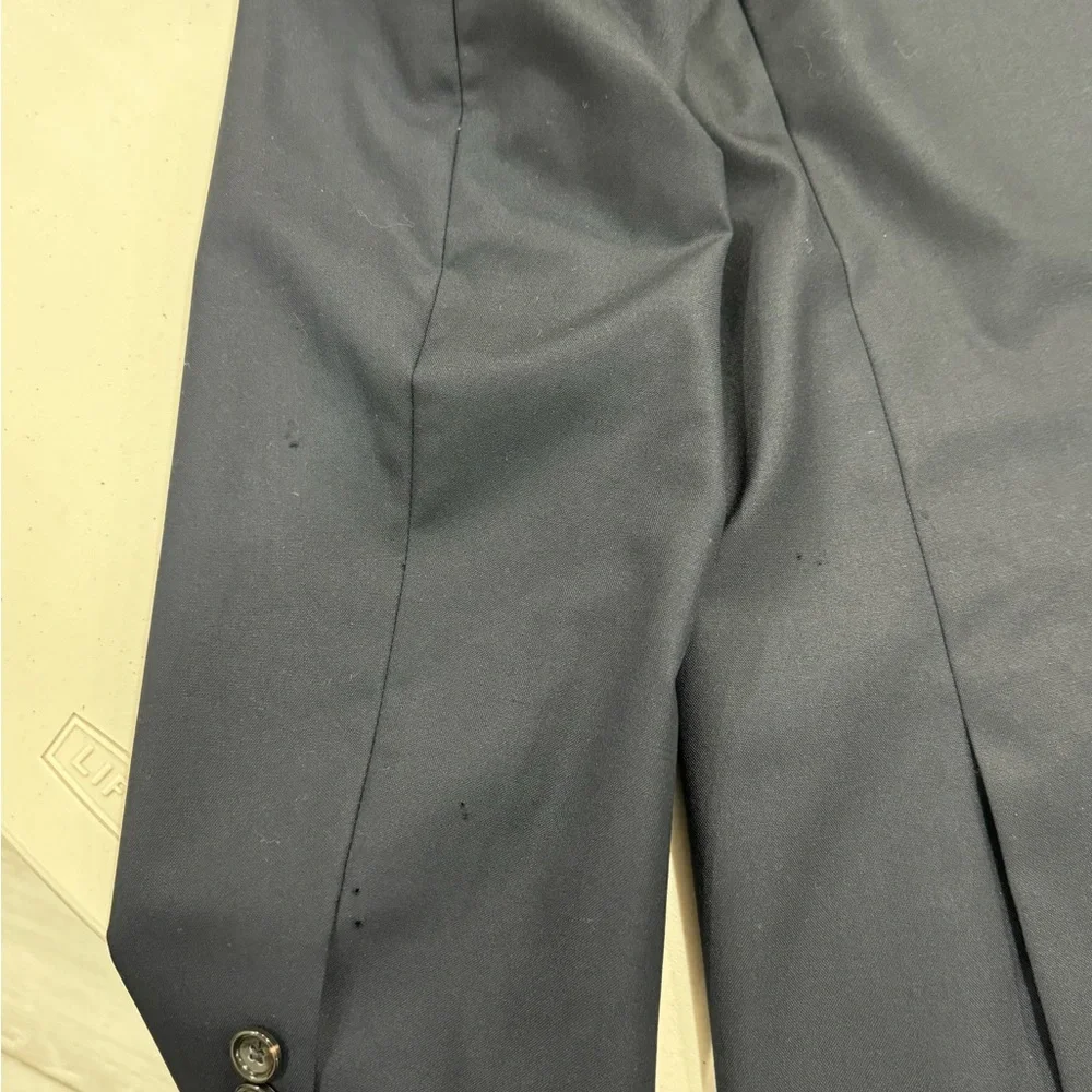 J.Crew Men Navy Crosby 100% Wool Loro Piana Fabric Blazer Jacket Size 46L‎